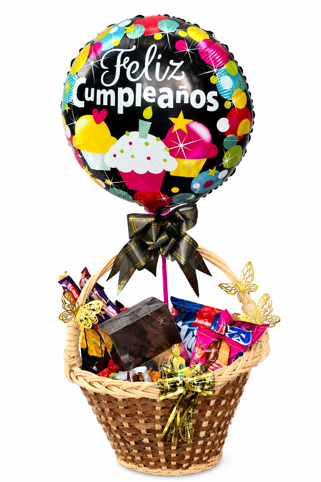 Cesta con Perfume y Confituras